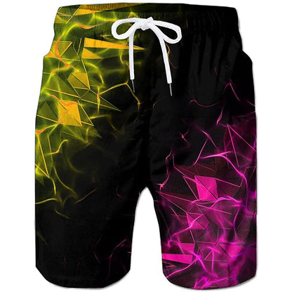 Graphic Gradient Color Swimming Shorts