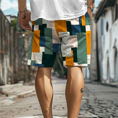 Color Blocks Swimming Trunks Board Shorts