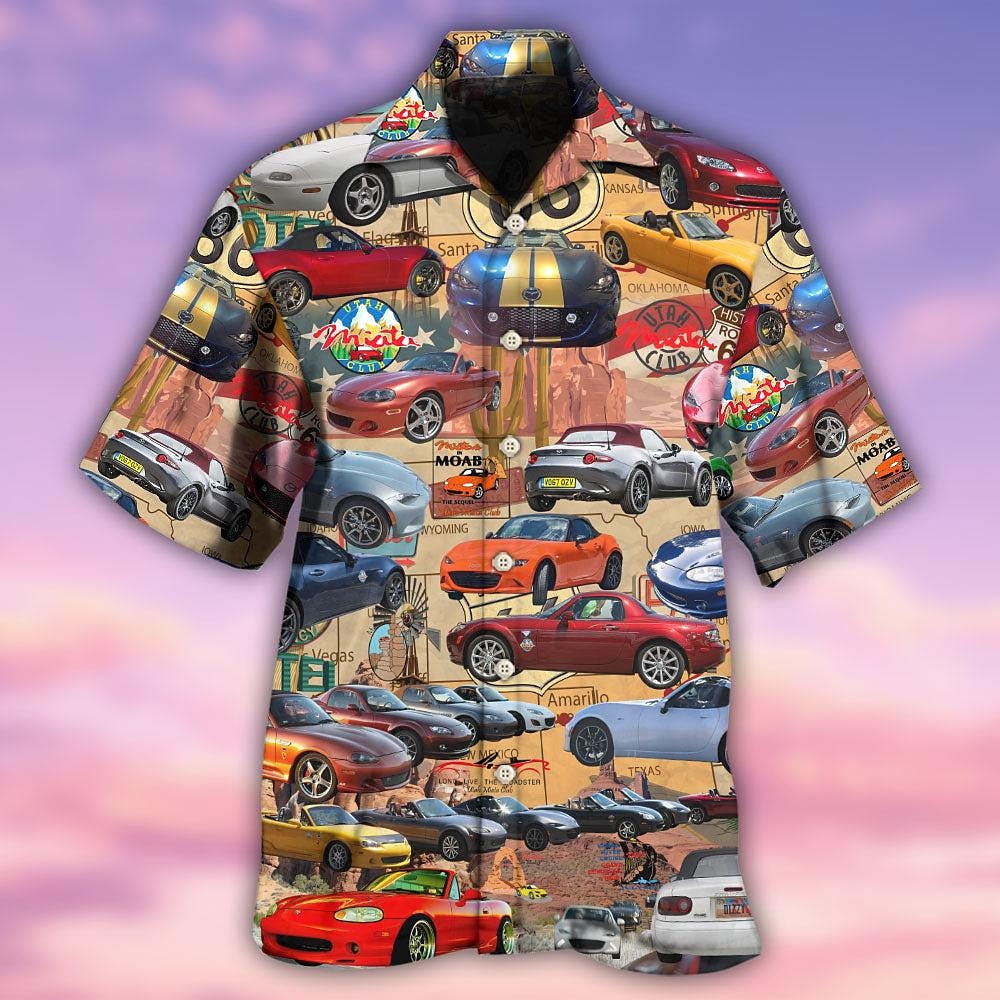 Camisa de coche Camisa hawaiana de verano Camisa Aloha Camisa de manga corta