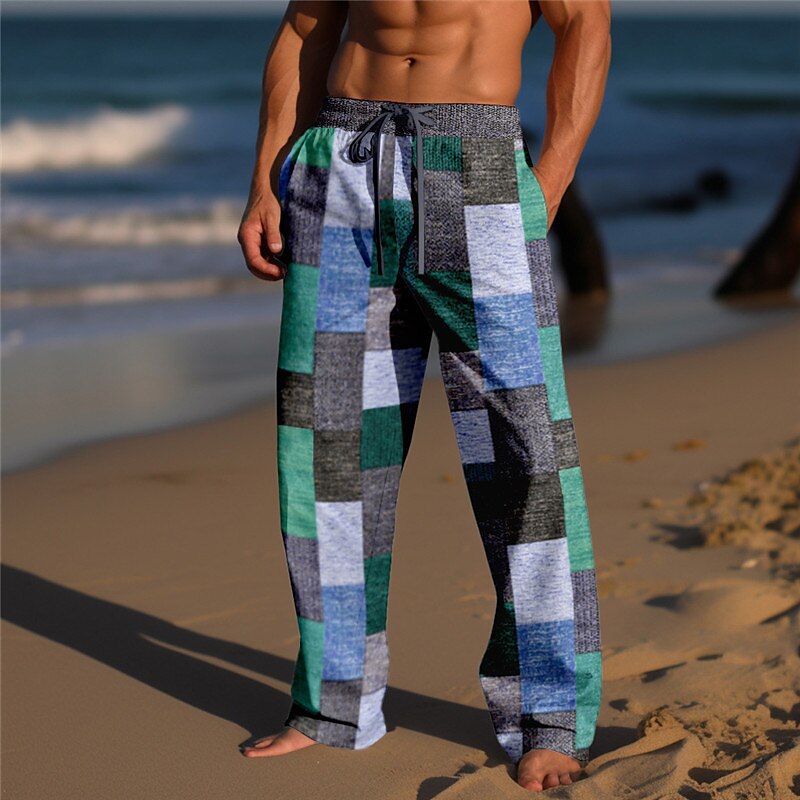 Pantalones de playa de verano con cordón