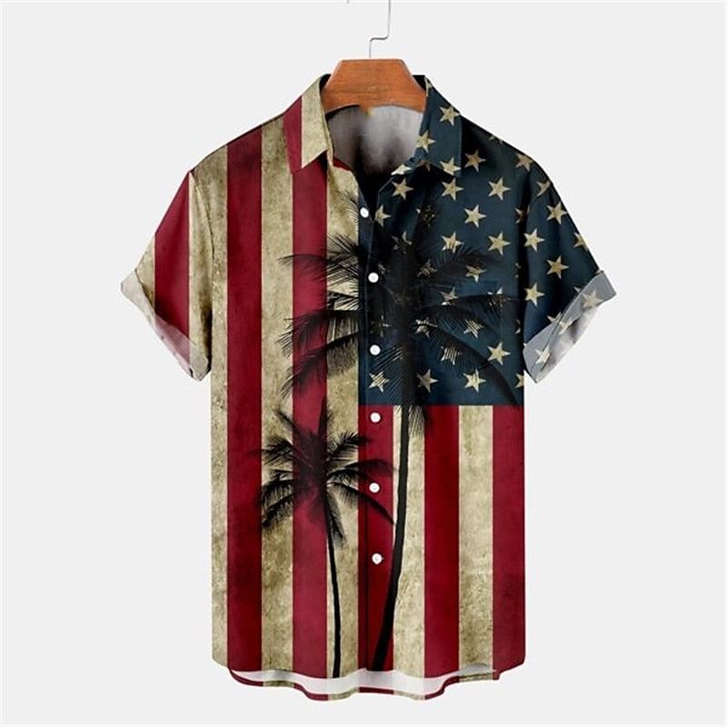 American Independence Day Vintage American Flag Shirt