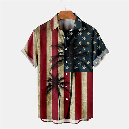 American Independence Day Vintage American Flag Shirt