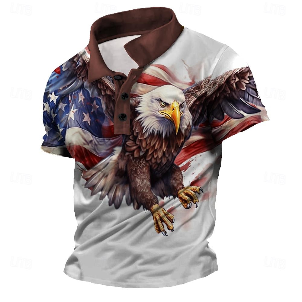 American Flag Veterans Polo Shirt