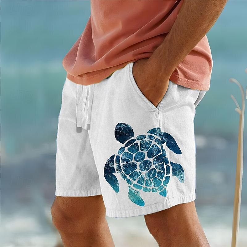 Bañador tipo pantalón corto con diseño de tortuga