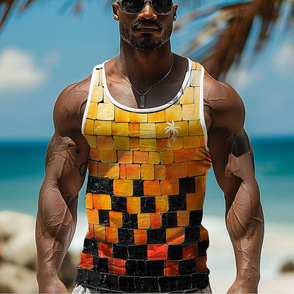 Lattice Coconut Hawaiian Vest Tee