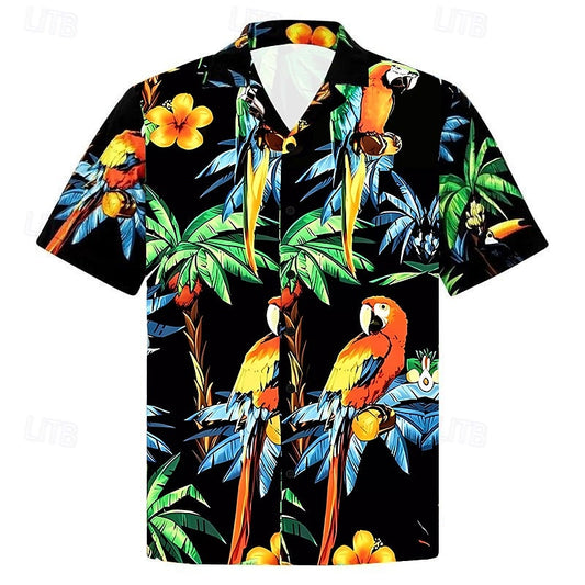 Tropical Palm Parrot Shirt