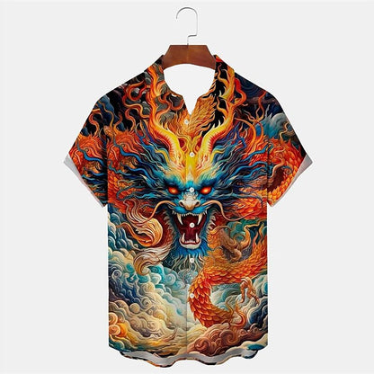 Tiger Dragon Button Up Shirt