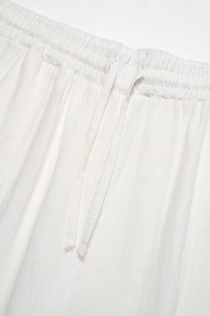 Bird Print Drawstring Beach Pants