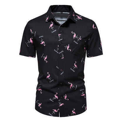 Flamingo Tropical Summer Hawaiian Shirt