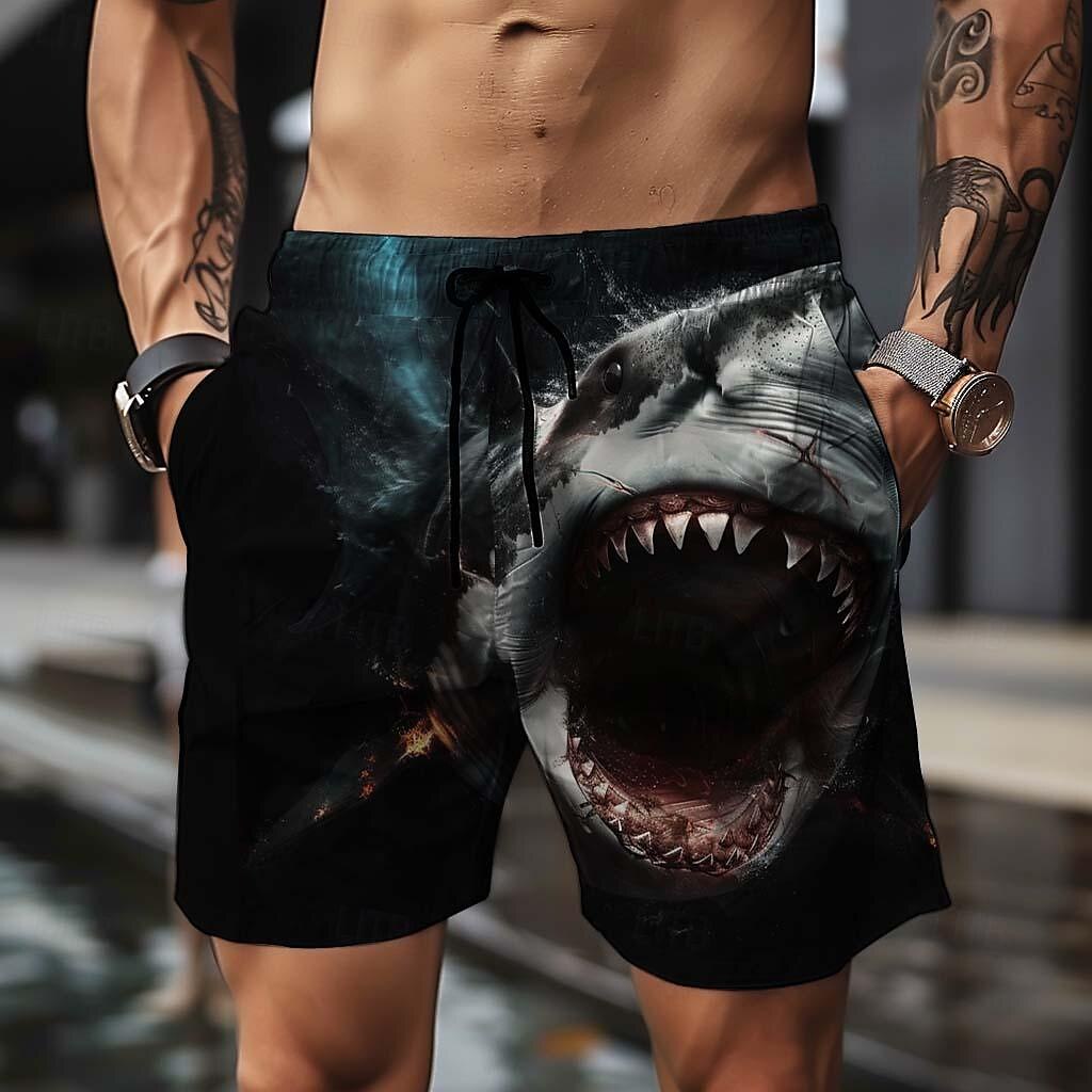 Animal Shark 3D Print Shorts