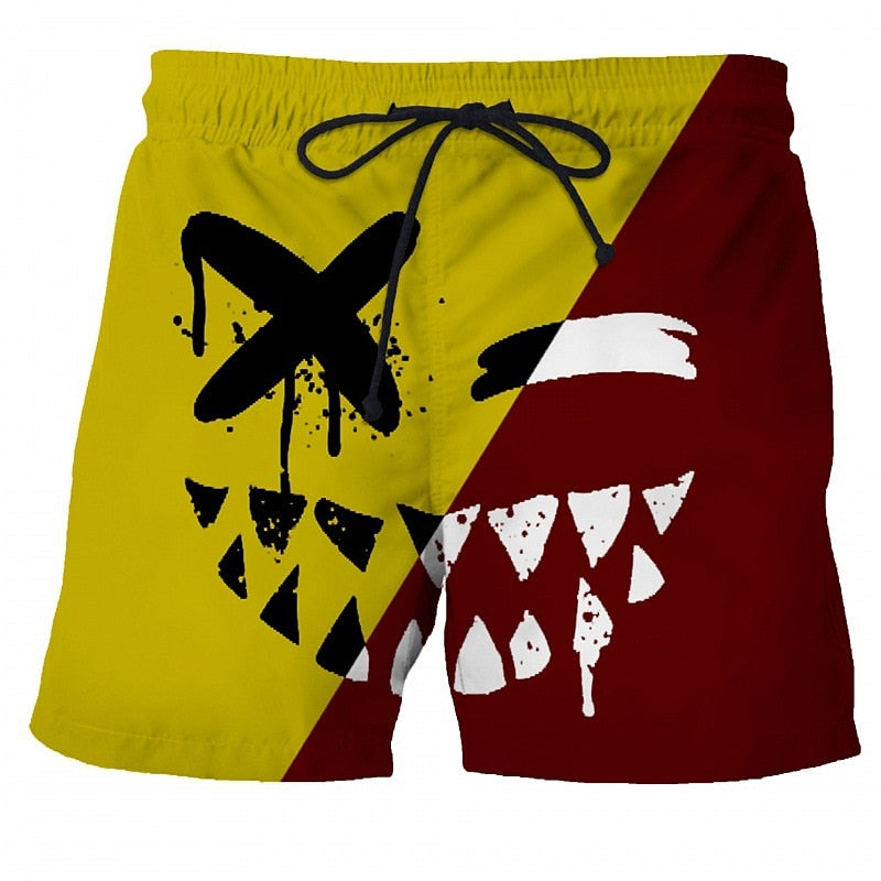 Prints Smile Face Swimming Shorts