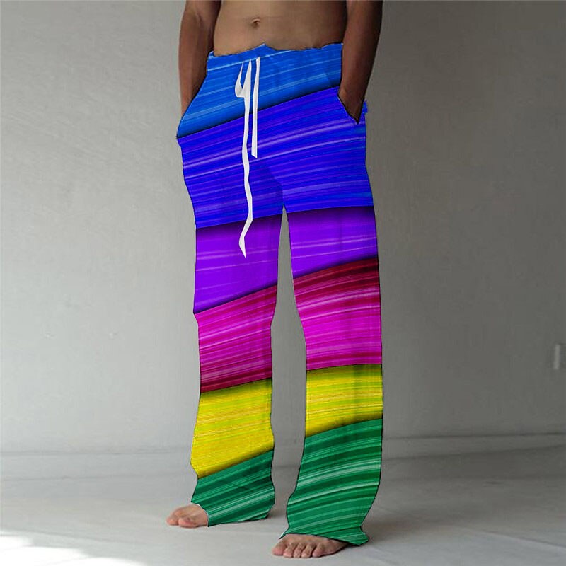 Summer Beach Drawstring Trousers Pants