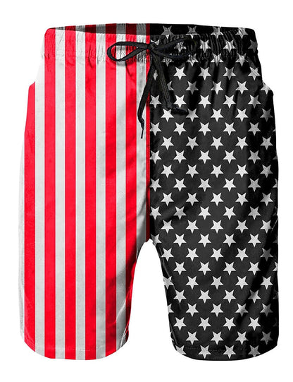 Graphic Prints American Flag Shorts