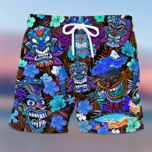 Mask Flower / Plants Swimming Trunks Board Shorts