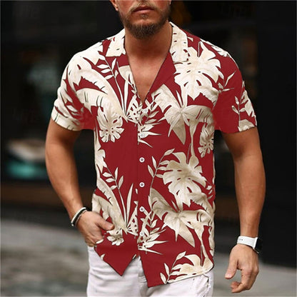 Floral Palm Leaf Tropical Plants Shirt