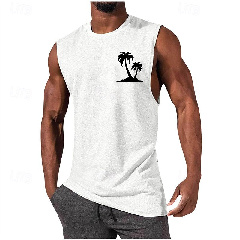 Coconut Tree Sleeveless Tank Top