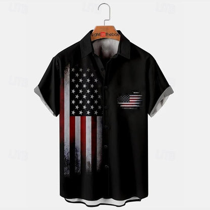 Camiseta con la bandera estadounidense del Día de la Independencia de Estados Unidos