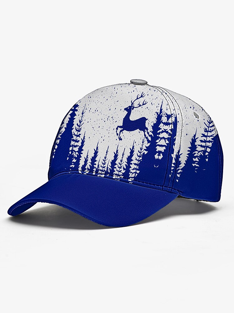 Red & White Deer Cap