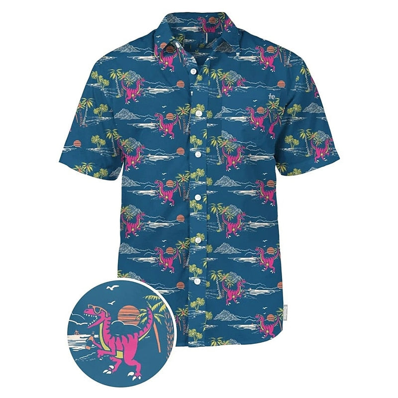 Dinosaur Coconut Aloha Shirt