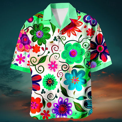 Tropical Hawaiian Flower Shirt