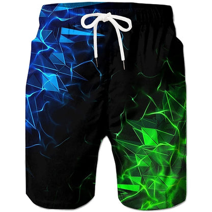 Graphic Gradient Color Swimming Shorts