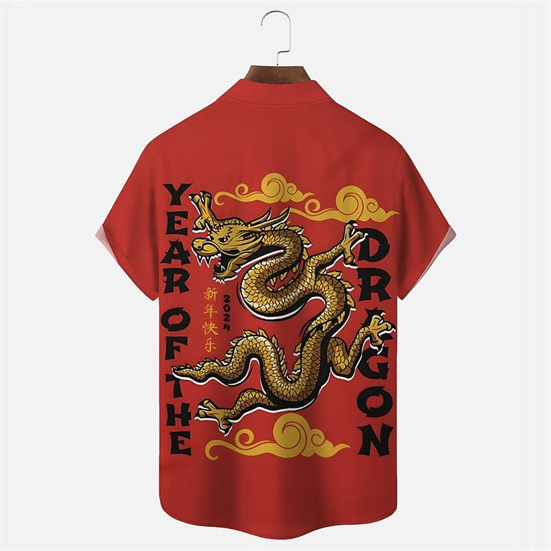 New Year Dragon Casual Shirt