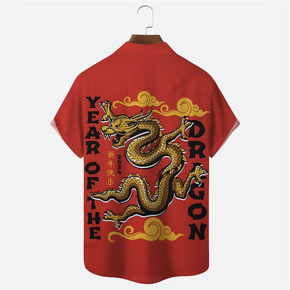 New Year Dragon Casual Shirt