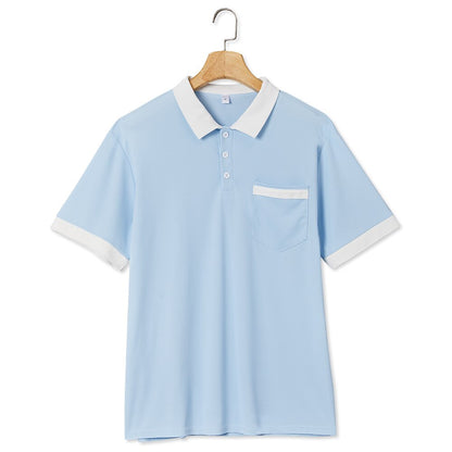 Colorblocked Casual Top Pique Polo Shirt