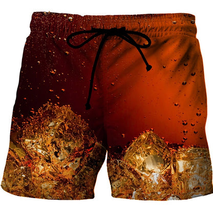 Graphic Prints Beer Swimming Trunks Board Shorts