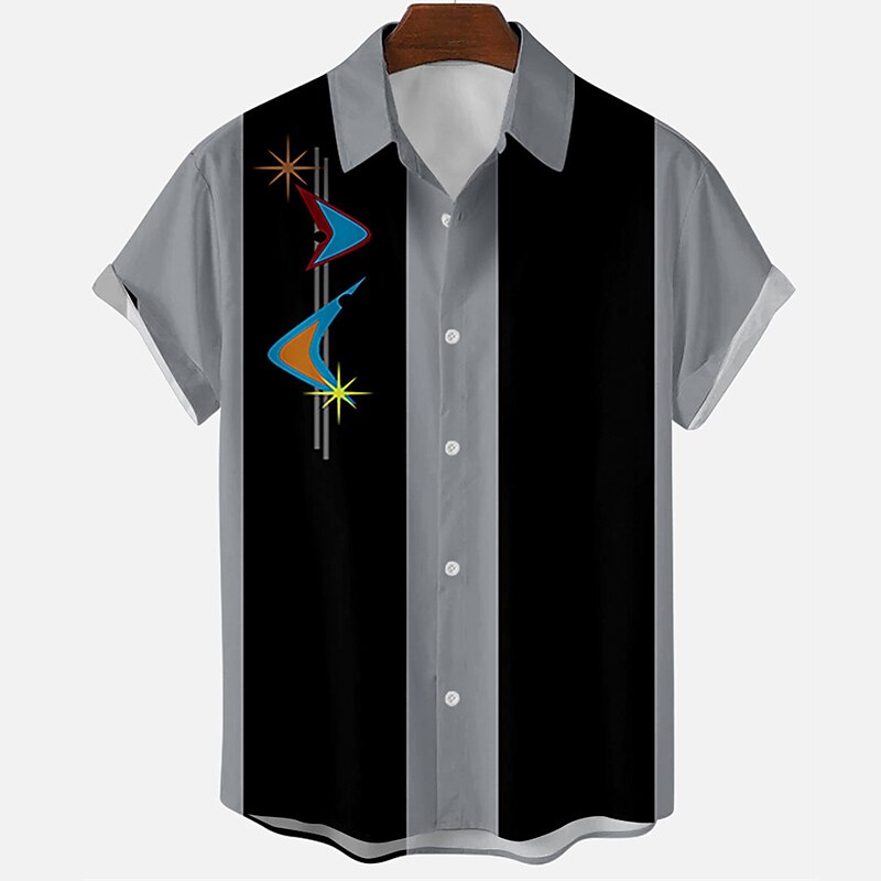 Striped Graphic Poker Shirt