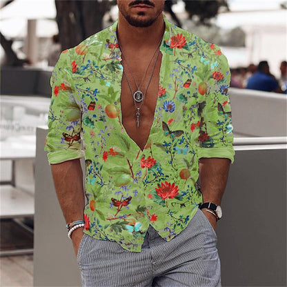 Floral Print Button-Down Shirt