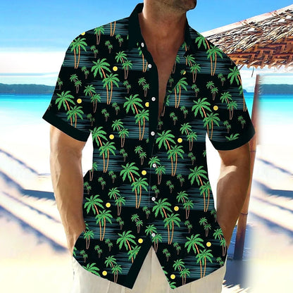 Coconut Tree Tropical Aloha Shirt