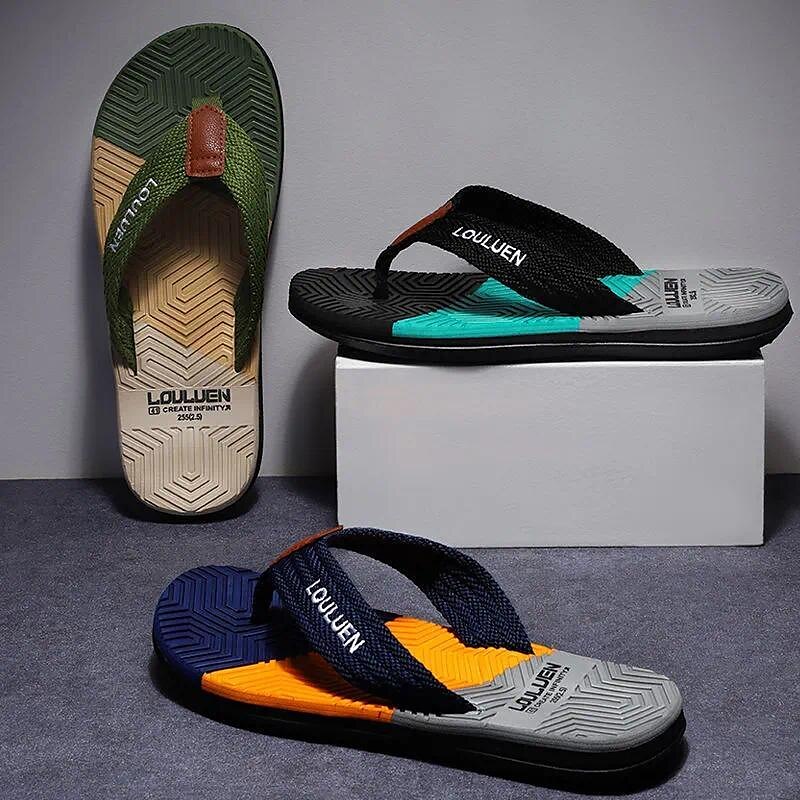 Textured Sole Fashion Beach Flip Flops