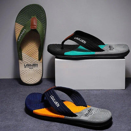 Textured Sole Fashion Beach Flip Flops