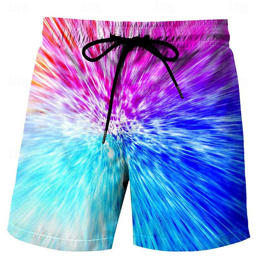 Graphic Gradient Color Swimming Shorts