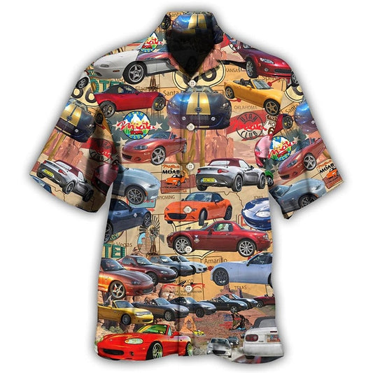 Graphic Car Summer Hawaiian Aloha Shirt