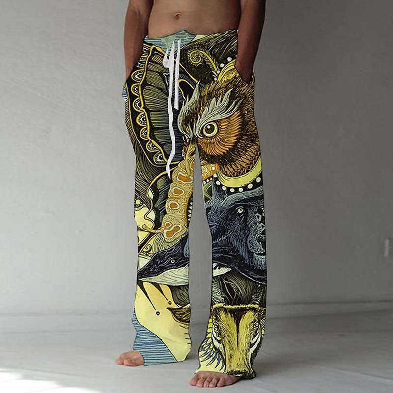 Summer Beach Trousers Drawstring Pants