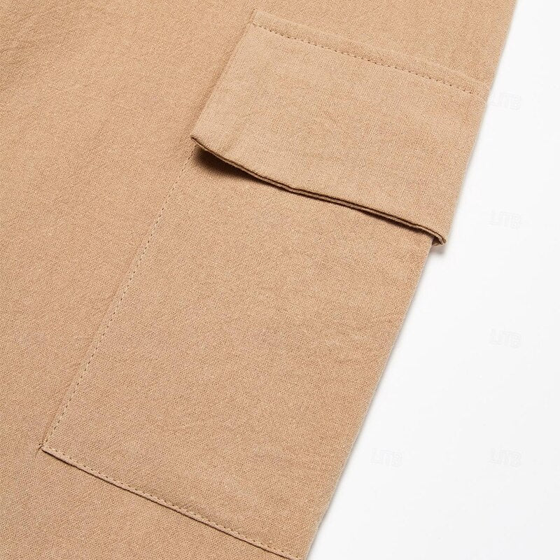 Multi-Pocket Straight-Leg Cargo Pants