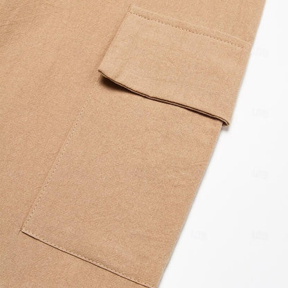 Multi-Pocket Straight-Leg Cargo Pants