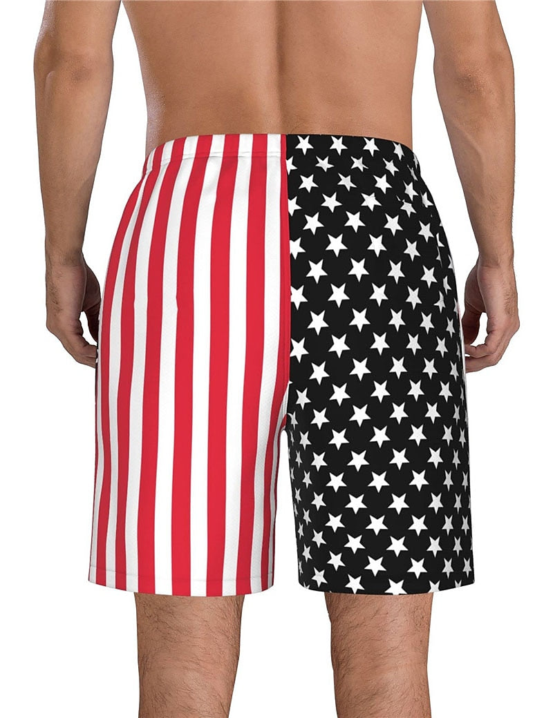 Graphic Prints American Flag Shorts