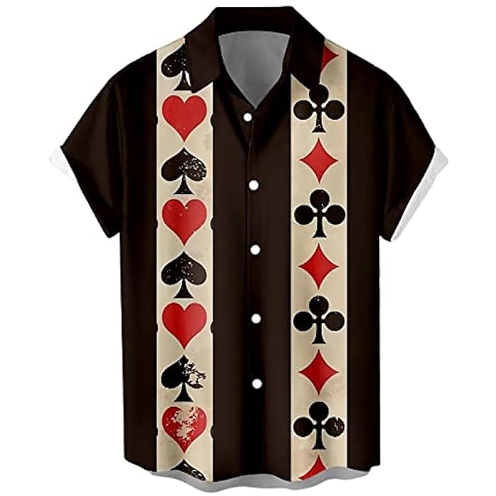 Geometric Pattern Poker Shirt