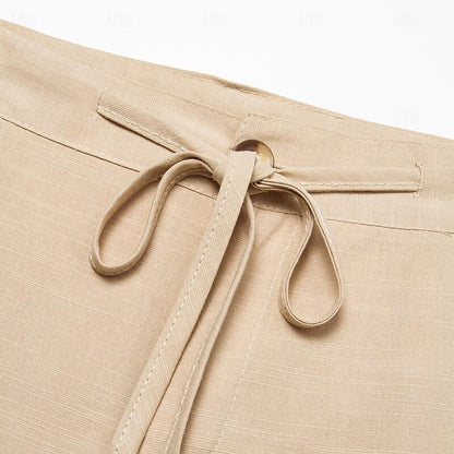 Linen Drawstring Beach Pants