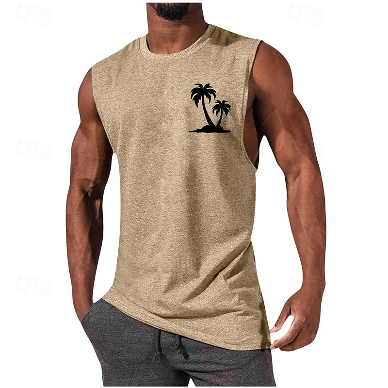 Coconut Tree Sleeveless Tank Top