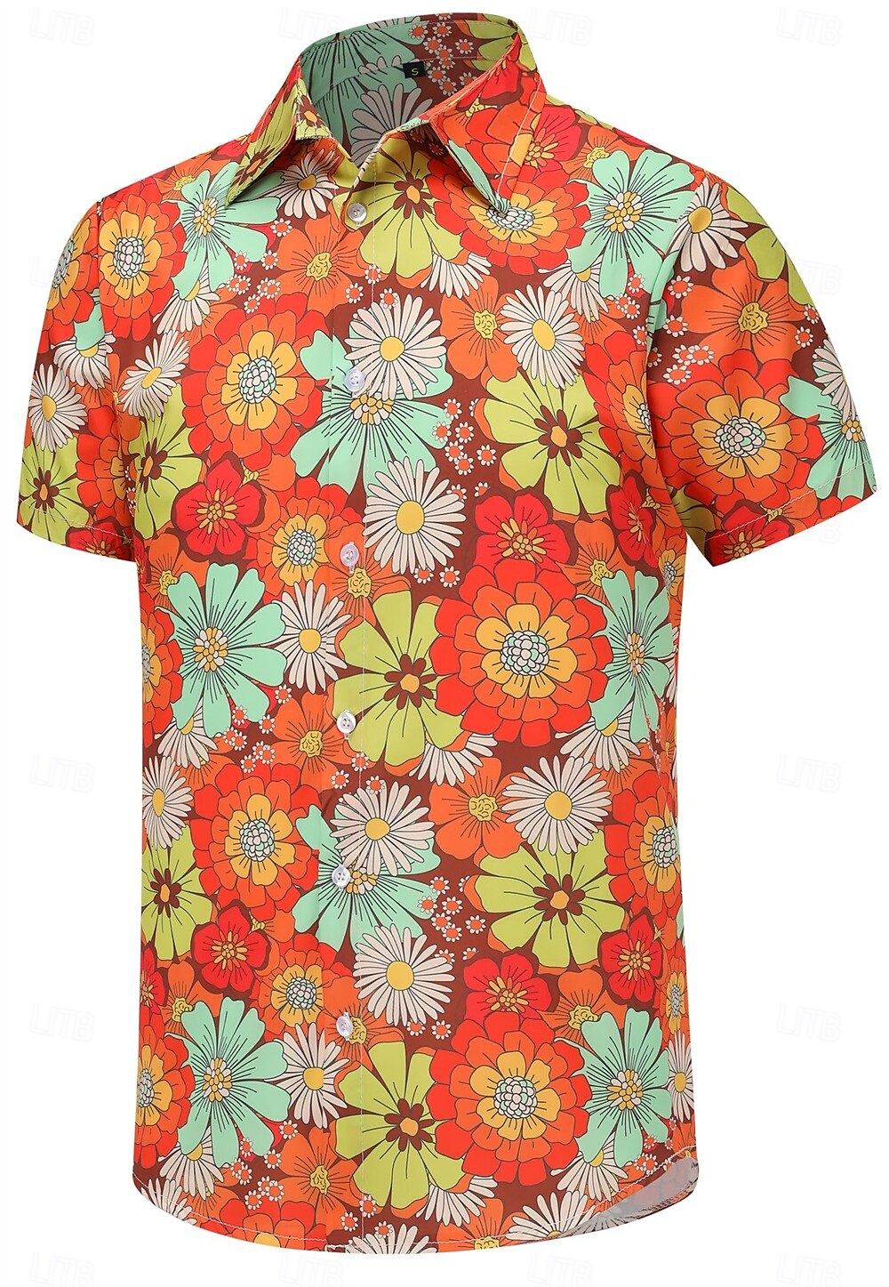 70s Retro Floral Aloha Shirt