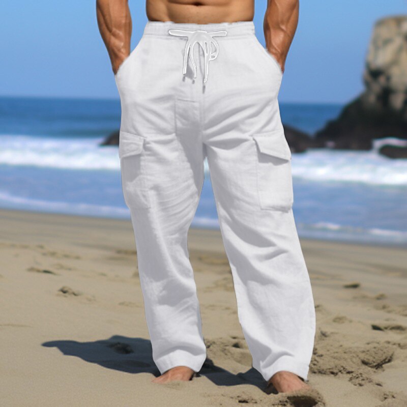 Multi-Pocket Straight-Leg Cargo Pants