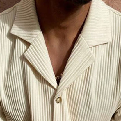 Casual Summer 2-Piece Corduroy Shirt Set