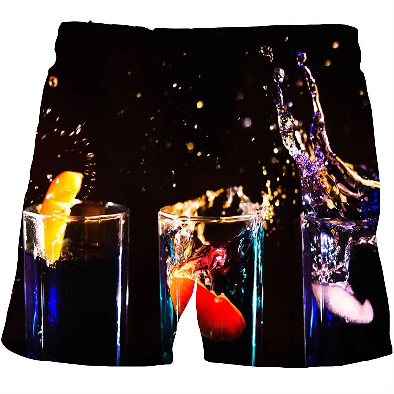 Graphic Prints Beer Swimming Trunks Board Shorts