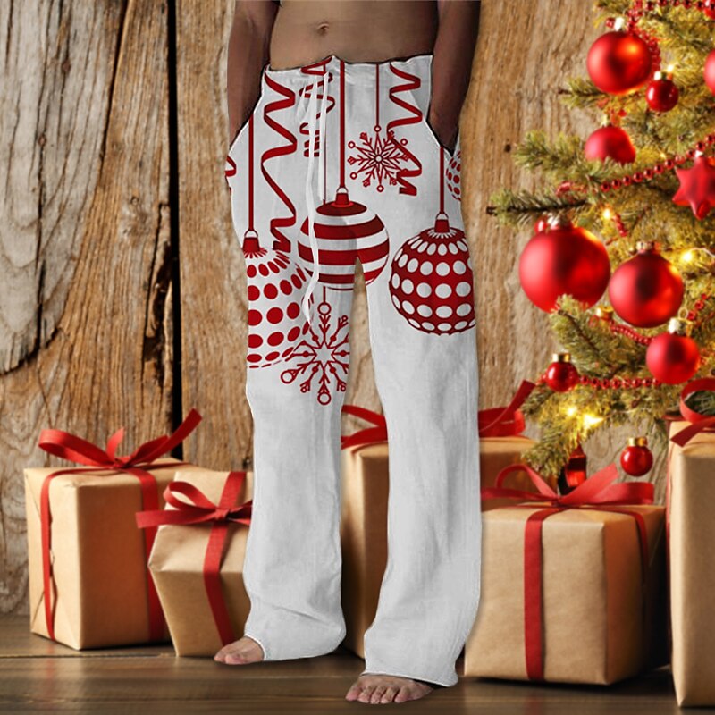 Pantalones con faroles navideños