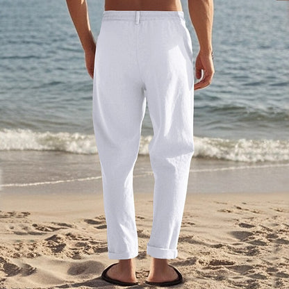 Coconut Tree Linen Beach Pants