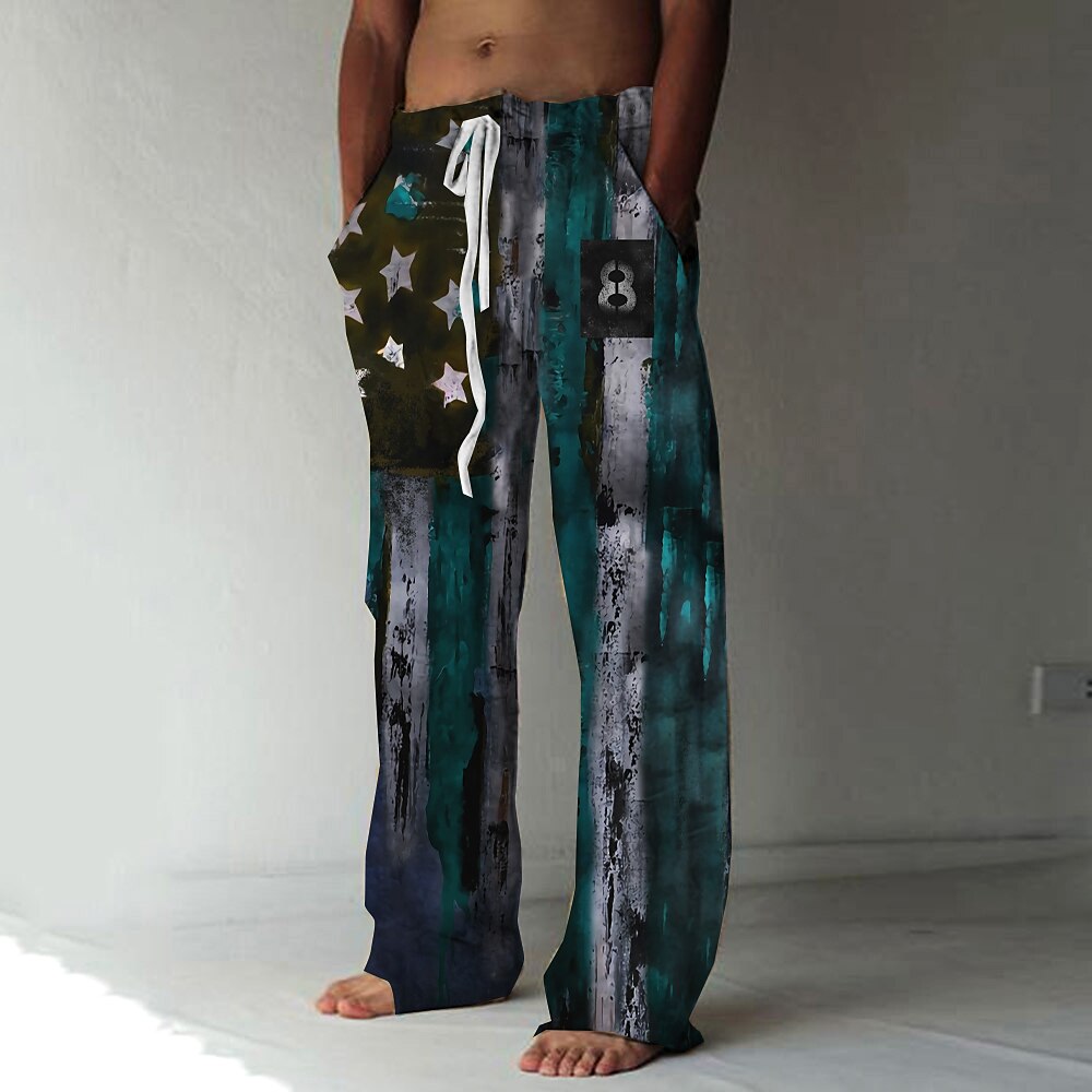 American Flag Trousers Pants